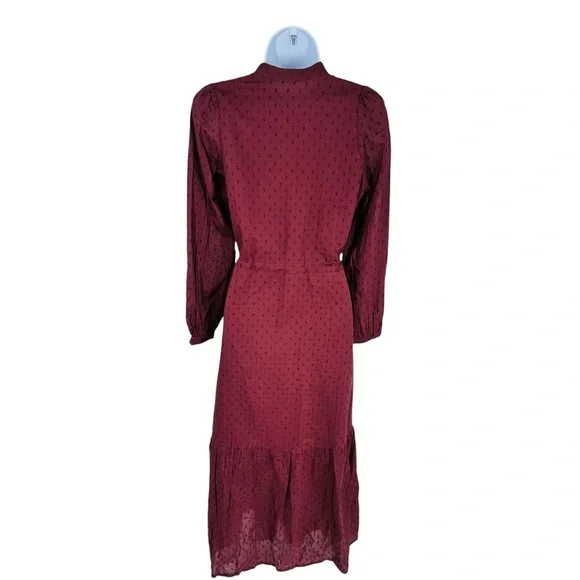 Emerson Fry Frances 3 Dress Swiss Dot Organic Cotton Midi Size S NWT - Picture 8 of 12